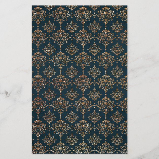 Bleu marine et or pailleté faux (Devant)