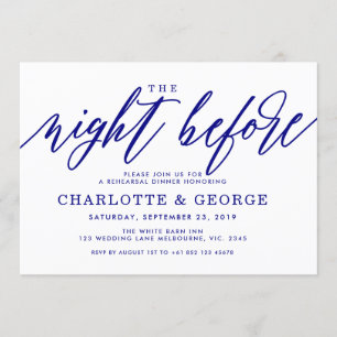 Bleu marine la nuit avant invitation