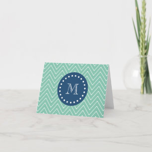 Bleu marine, motif vert en bon état de Chevron