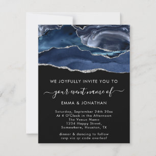 Bleu Marine Noir Argent Gris Bordure Parties scint