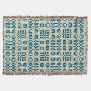 Bleu marine sur la couverture beige de motif de