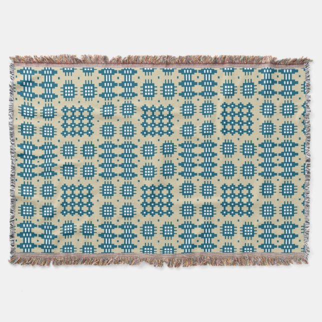 Bleu marine sur la couverture beige de motif de (Devant)