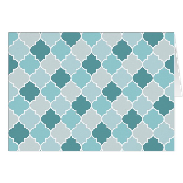 Bleu Marocain Trellis, Lattes, Quatrefoil (Devant horizontal)