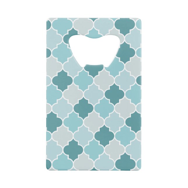 Bleu Marocain Trellis, Lattes, Quatrefoil (Devant)