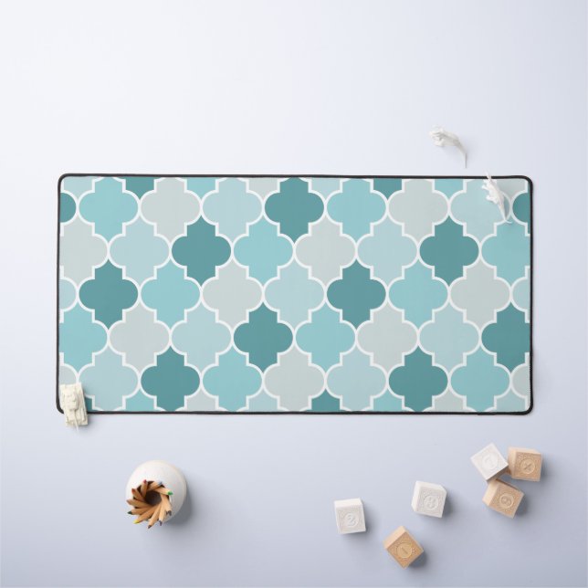 Bleu Marocain Trellis, Lattes, Quatrefoil (Tableau pour enfants)