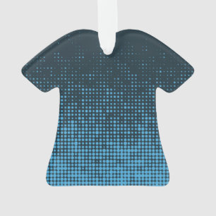 Bleu, moderne, rétro, cool, motif à points tendanc