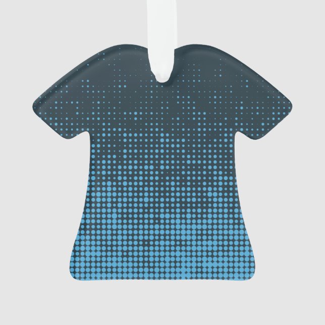 Bleu, moderne, rétro, cool, motif à points tendanc (dos)