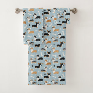 Bleu Motif de Corgi