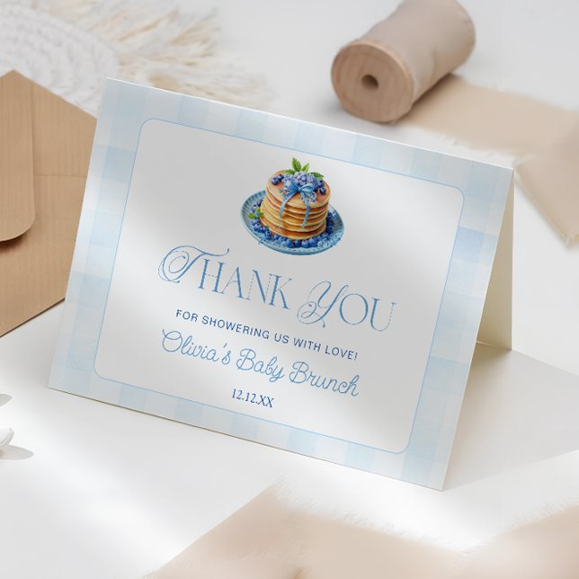 Bleu mou Bébé Brunch Baby shower Merci (Créateur téléchargé)