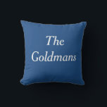 BLEU moyen et gris ARGENT, coussin MENORAH<br><div class="desc">coussin MENORAH bleu et gris par le designer Sandy Closs ~ SandyCloss~</div>