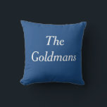 BLEU moyen et gris ARGENT, coussin MENORAH<br><div class="desc">coussin MENORAH bleu et gris par le designer Sandy Closs ~ SandyCloss~</div>