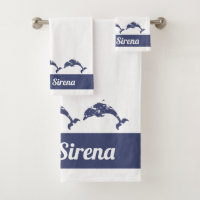 Bleu nautique et blanc Dolphins Yacht Deck