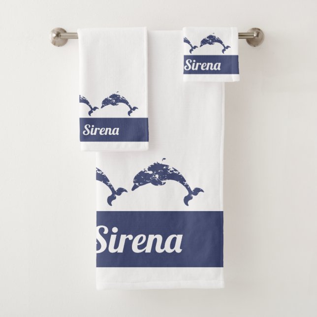 Bleu nautique et blanc Dolphins Yacht Deck (En situation)