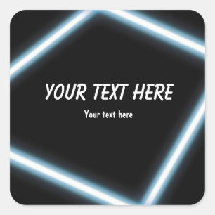 Bleu néon lueur bâton d'anniversaire autocollant d