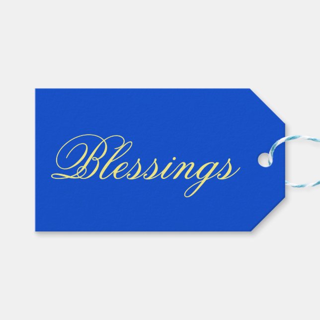 Bleu no.2, Étiquette cadeau bleue (Devant (Horizontal))
