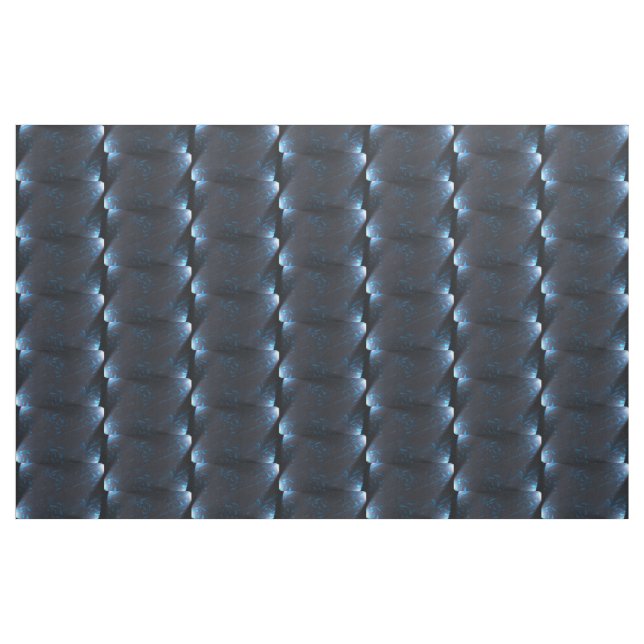 Bleu noir blanc Rectangles lumière tissu (Fat Quarter)