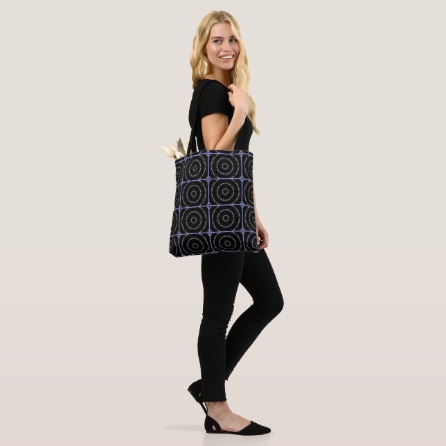 Bleu noir n Sac fourre-tout argent (Sur le modèle)