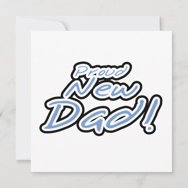 Bleu/Noir Texte Fière Cadeaux Nouveau Papa (Devant)