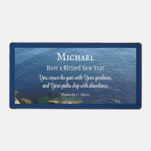 Bleu Océan Bienheureux Nouvel An Chrétien Mer Bibl