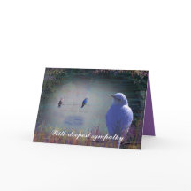 Bleu Oiseau de Bonheur Cartes de Voeux Anniversair