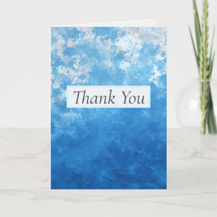 Bleu Ombre Peint Carte de remerciements