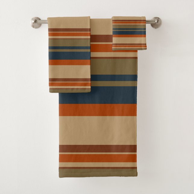 Bleu orange et rayures d'olive (En situation)