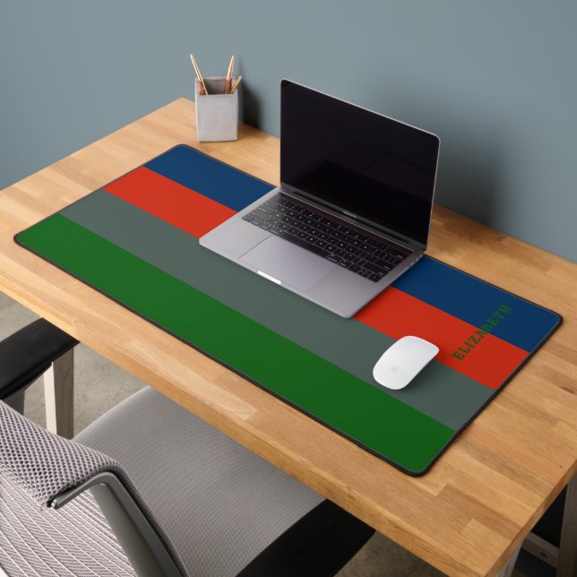 Bleu Orange Vert Motif Personnalisé (Bureau 2)