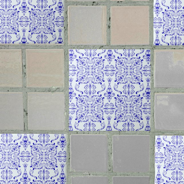 Bleu Ornat Carreaux décoratifs (Créateur téléchargé)