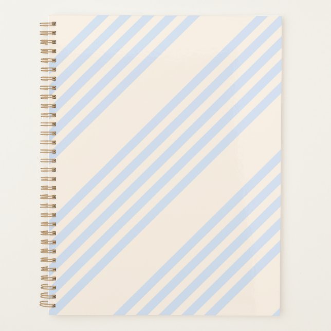 Bleu pâle et beige cinq rayures motif (Devant)