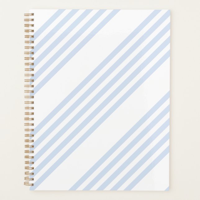 Bleu pâle et blanc cinq bandes motif (Devant)