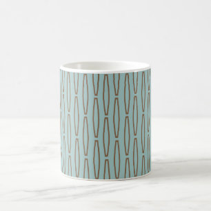 Bleu pâle Géométrique Répéter la tasse de café