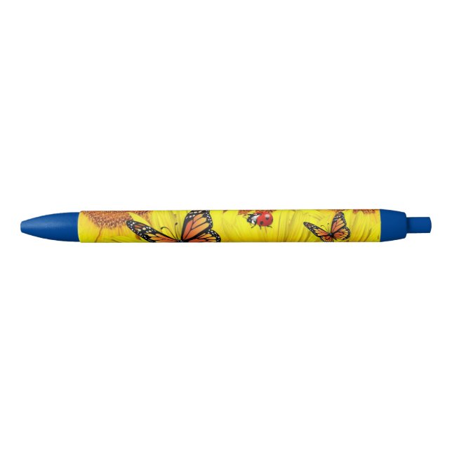 Bleu Papillon de tournesol stylo (Devant)