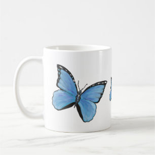 Bleu papillon en céramique Mug
