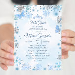 Bleu papillon Noël saison Mis Quince Invitation<br><div class="desc">Bleu papillon Noël saison Mis Quince Invitation</div>