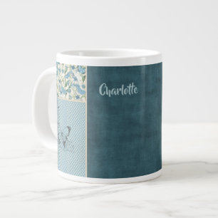 Bleu Patchwork Custom Jumbo Mug