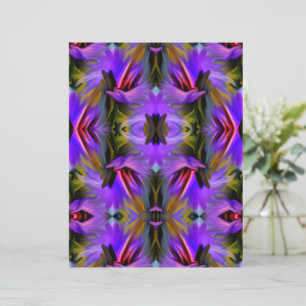 Bleu Pinceau Violet Flûtes Abstrait Papier à Retar