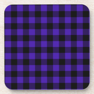 Bleu Plaid Check Dessous de verre Design moderne