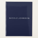 Bleu / Planificateur hebdomadaire/mensuel<br><div class="desc">Ajoutez votre nom personnalisé à ce planificateur moderne bleu spiral hebdomadaire\mensuel. Idéal pour une variété de projets pour vous garder organisé.</div>