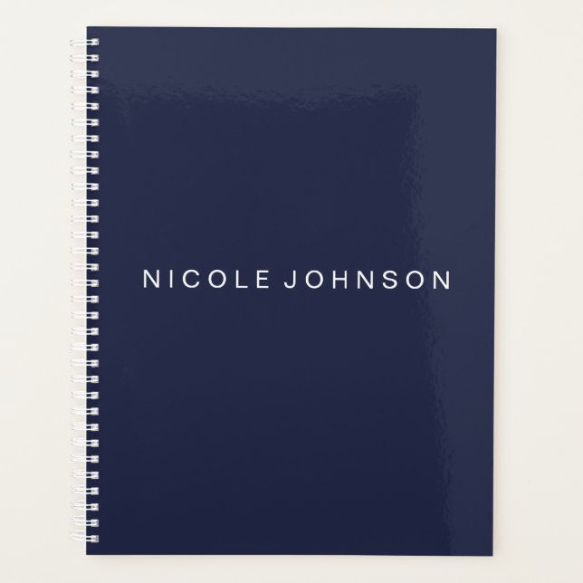 Bleu / Planificateur hebdomadaire/mensuel (Devant)