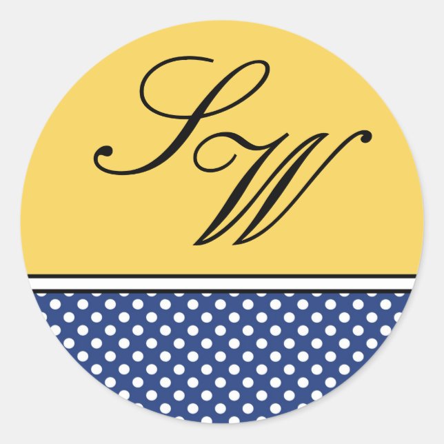 Bleu Pointe et Sticker Mariage Jaune (Devant)