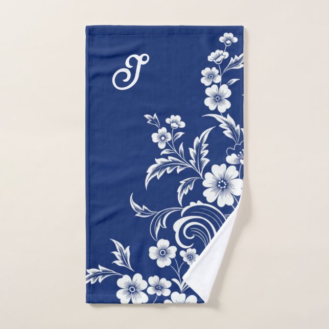 Bleu Porcelaine (Serviette à main)