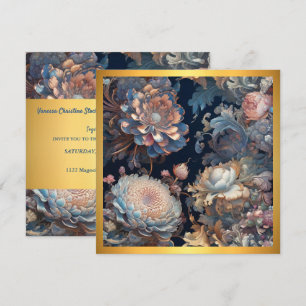 Bleu Printemps Jardin Mariage Invitation