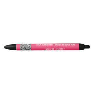 Bleu QR Code Scan Info Texte Stylo promotionnel profess