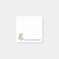 Bleu Queue Skink personnalisé Post-it Notes Pad