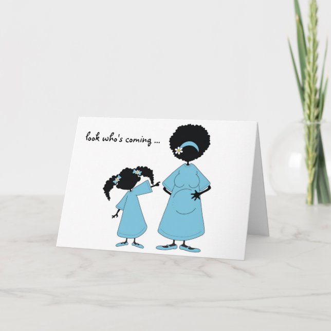Bleu : Regardez qui vient la carte (Devant)