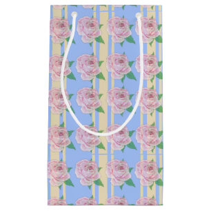 Bleu Regency Rose petit sac cadeau