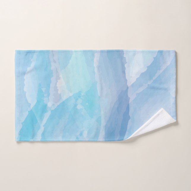 Bleu, résumé, art de course de brosse de couleur (Serviette à main)