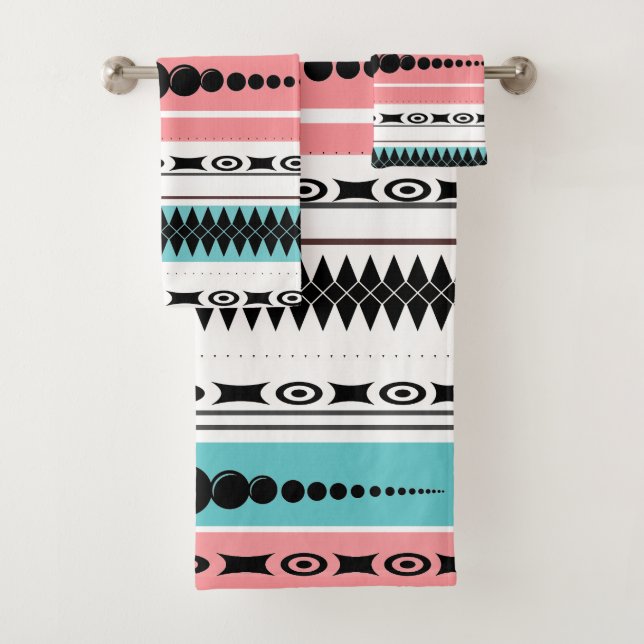 Bleu, Rose, Blanc, Motif d'été Sud-Ouest (En situation)