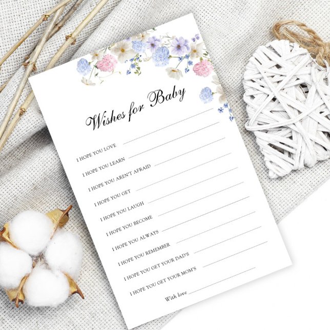 Bleu rose Fleur sauvage Révéler les voeux pour béb (Créateur téléchargé)