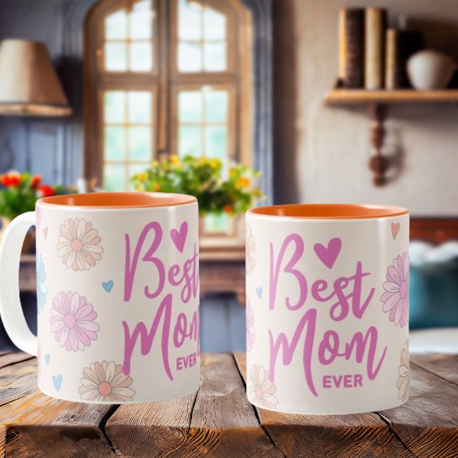 Bleu rose meilleure maman jamais Mère's Day Mug (Créateur téléchargé)